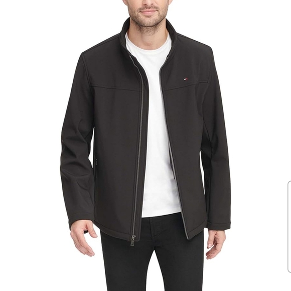 Tommy Hilfiger Men's Active Soft Shell Jacket, Size L, Black - Picture 14 of 16